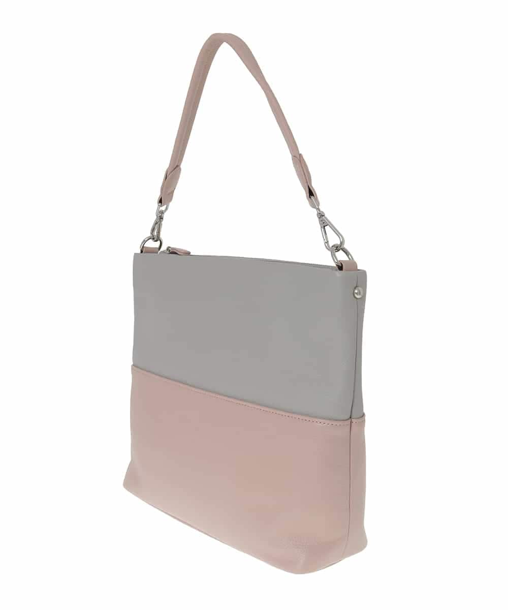 BPKAD82250 MK MICHEL KLEIN BAG(MK ミッシェルクラン バッグ) [2WAY]バイカラースクエアレザーバッグ ピンク