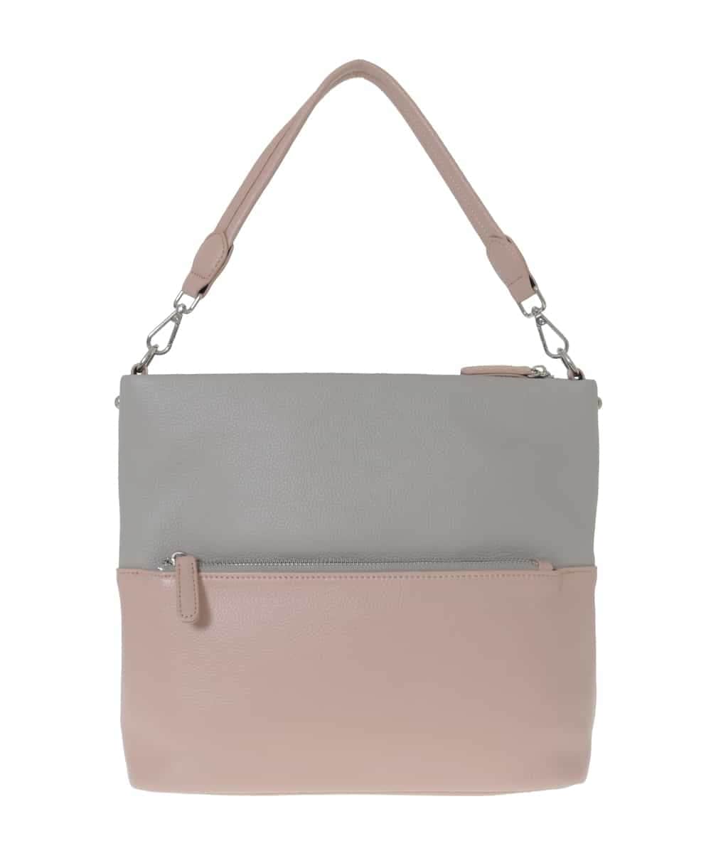 BPKAD82250 MK MICHEL KLEIN BAG(MK ミッシェルクラン バッグ) [2WAY]バイカラースクエアレザーバッグ ピンク