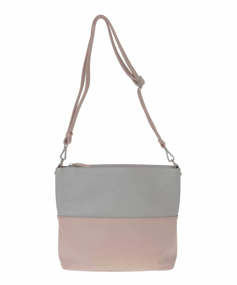 BPKAD82250 MK MICHEL KLEIN BAG(MK ミッシェルクラン バッグ) [2WAY]バイカラースクエアレザーバッグ ピンク