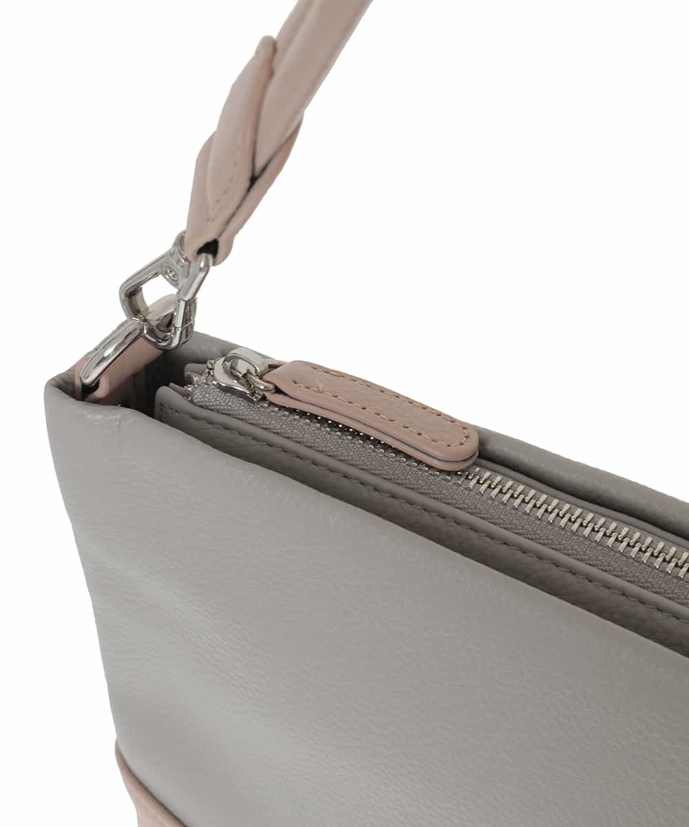 BPKAD82250 MK MICHEL KLEIN BAG(MK ミッシェルクラン バッグ) [2WAY]バイカラースクエアレザーバッグ ピンク
