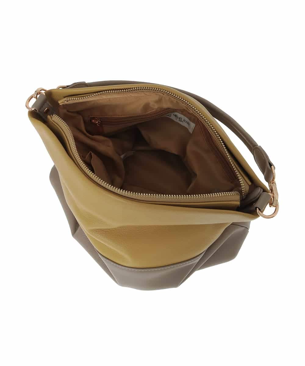 BPKAD82250 MK MICHEL KLEIN BAG(MK ミッシェルクラン バッグ) [2WAY]バイカラースクエアレザーバッグ ピンク