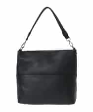 BPKAD82250 MK MICHEL KLEIN BAG(MK ミッシェルクラン バッグ) [2WAY]バイカラースクエアレザーバッグ ブラック