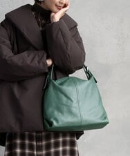 BPKAD83250 MK MICHEL KLEIN BAG(MK ミッシェルクラン バッグ) 台形カウレザートートバッグ グリーン
