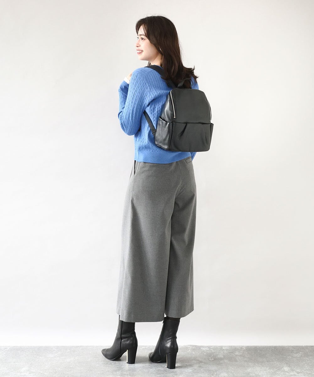 BPKAD84220 MK MICHEL KLEIN BAG(MK ミッシェルクラン バッグ) タックデザインカウレザーリュック ライトグレー