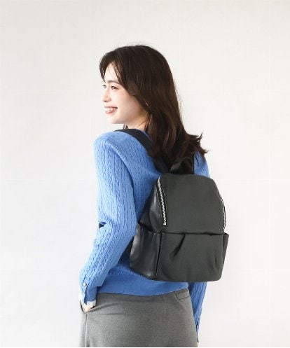 BPKAD84220 MK MICHEL KLEIN BAG タックデザインカウレザーリュック