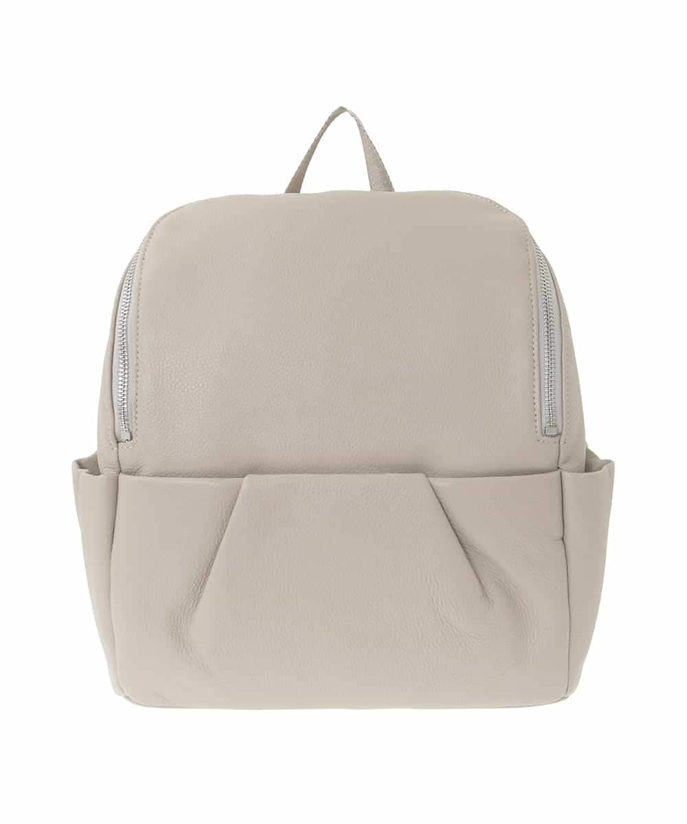BPKAD84220 MK MICHEL KLEIN BAG(MK ミッシェルクラン バッグ) タックデザインカウレザーリュック ライトグレー