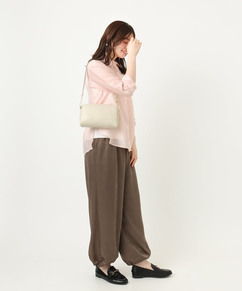 BPKAD85180 MK MICHEL KLEIN BAG(MK ミッシェルクラン バッグ) カウレザーコンパクトショルダーバッグ グリーン