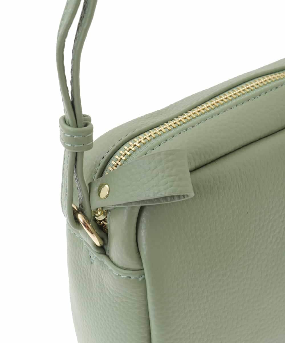 BPKAD85180 MK MICHEL KLEIN BAG(MK ミッシェルクラン バッグ) カウレザーコンパクトショルダーバッグ グリーン