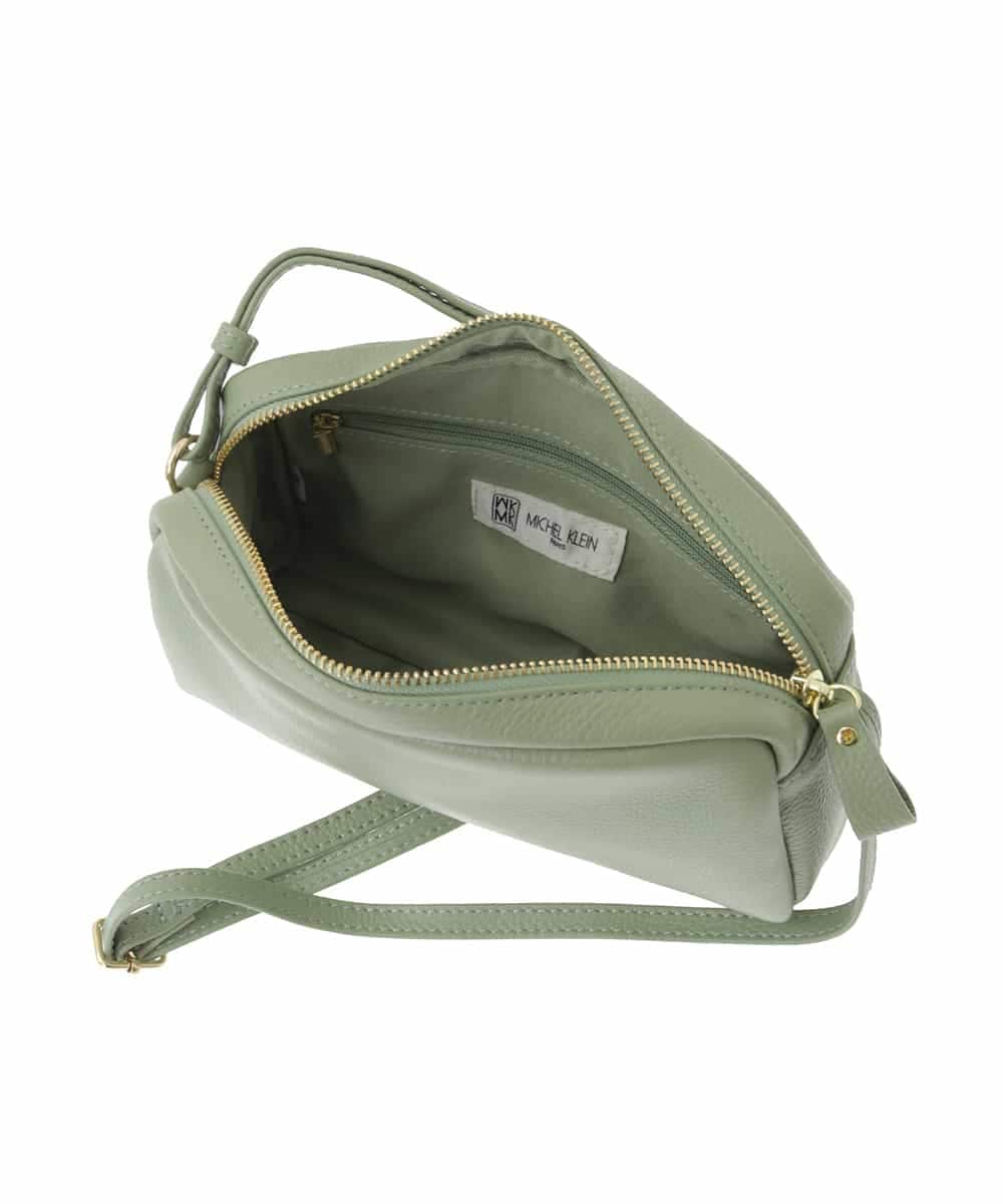 BPKAD85180 MK MICHEL KLEIN BAG(MK ミッシェルクラン バッグ) カウレザーコンパクトショルダーバッグ グリーン