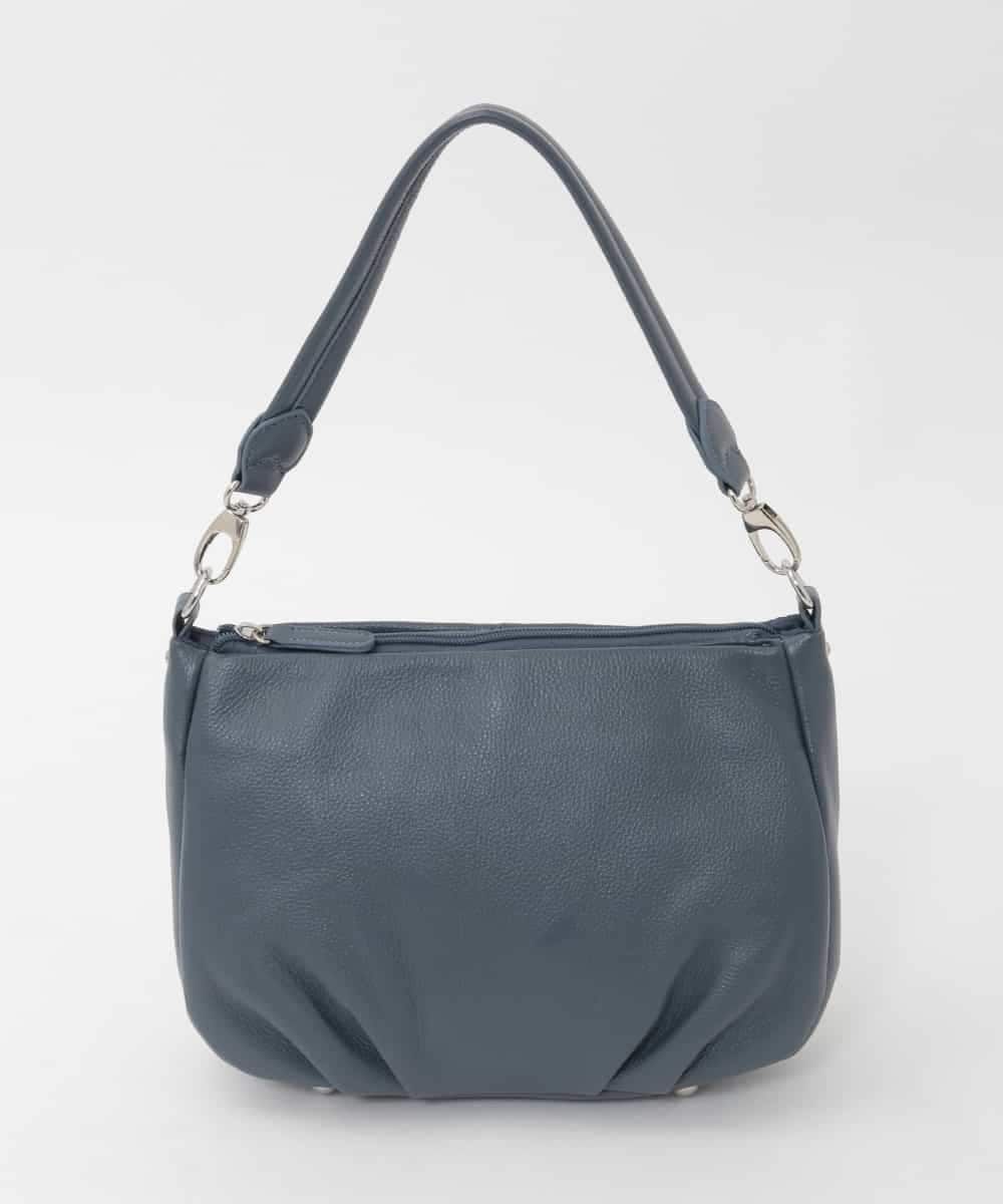 BPKAG01260 MK MICHEL KLEIN BAG(MK ミッシェルクラン バッグ) [2WAY]ラウンドタック牛革ワンハンドルバッグ ブルー
