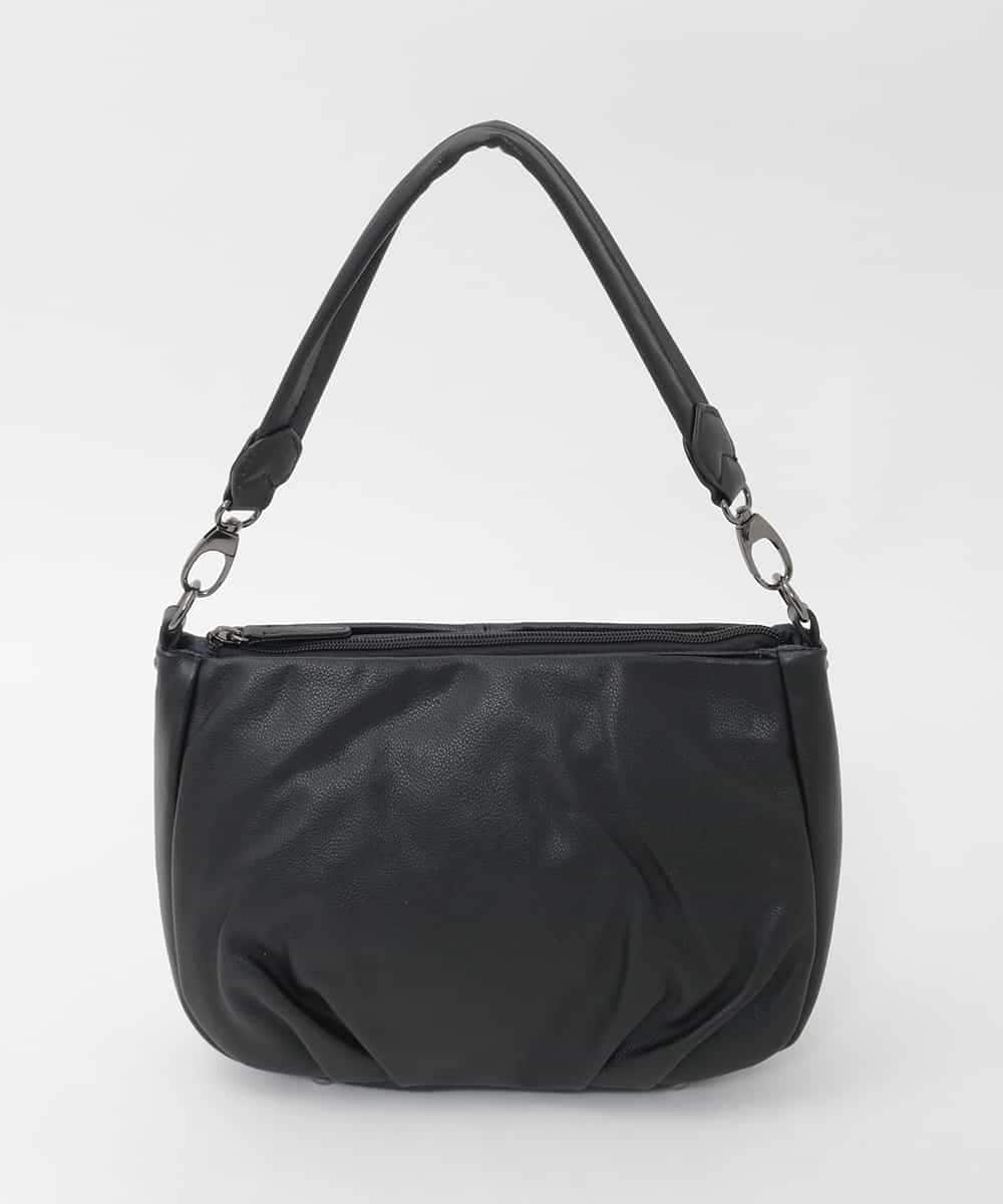 BPKAG01260 MK MICHEL KLEIN BAG(MK ミッシェルクラン バッグ) [2WAY]ラウンドタック牛革ワンハンドルバッグ ブラック