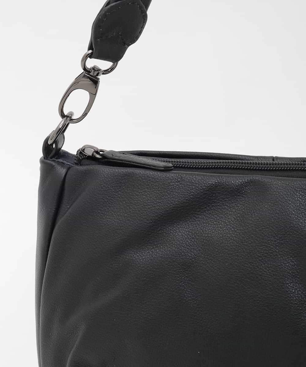 BPKAG01260 MK MICHEL KLEIN BAG(MK ミッシェルクラン バッグ) [2WAY]ラウンドタック牛革ワンハンドルバッグ ブラック