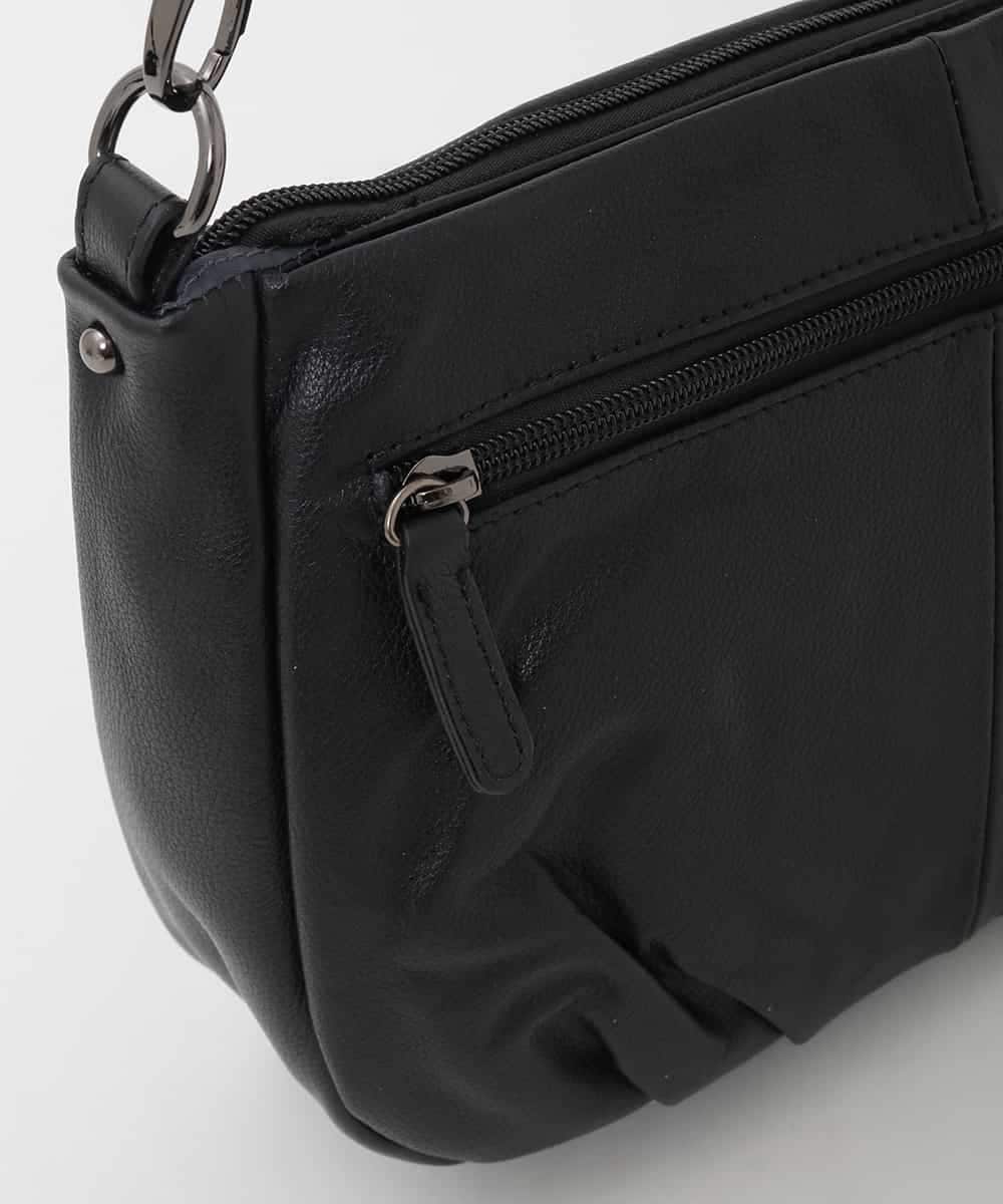 BPKAG01260 MK MICHEL KLEIN BAG(MK ミッシェルクラン バッグ) [2WAY]ラウンドタック牛革ワンハンドルバッグ ブラック