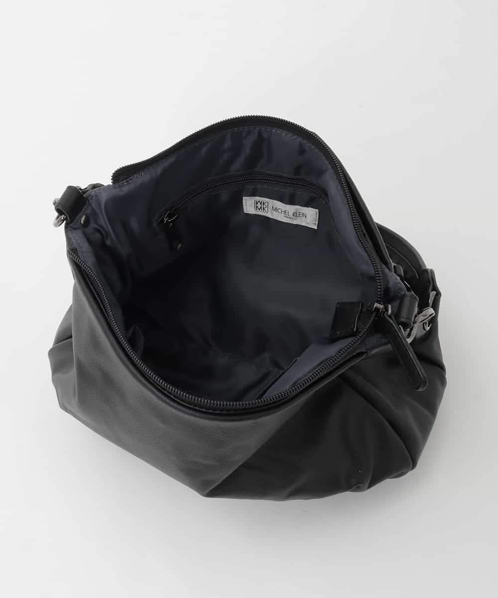 BPKAG01260 MK MICHEL KLEIN BAG(MK ミッシェルクラン バッグ) [2WAY]ラウンドタック牛革ワンハンドルバッグ ブラック
