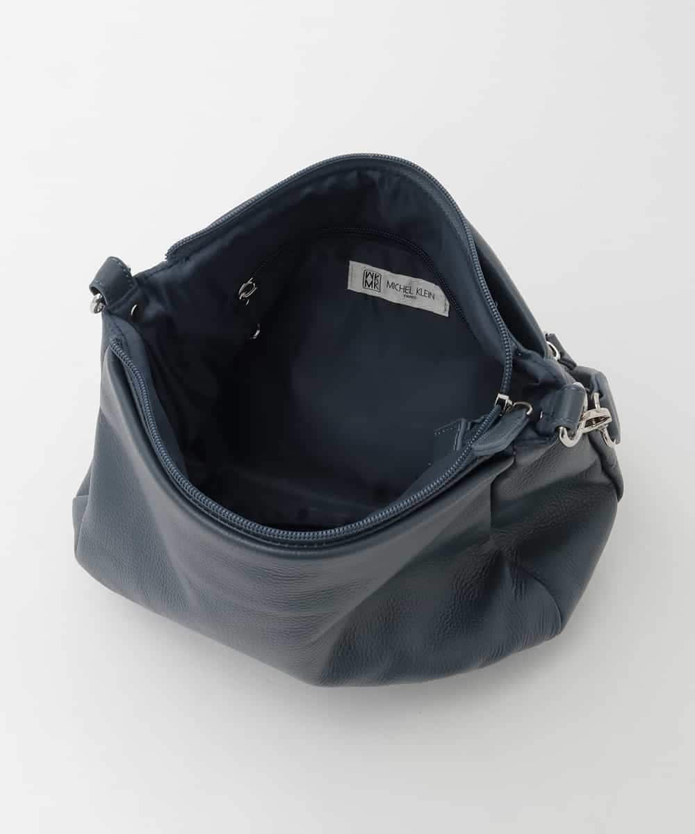 BPKAG01260 MK MICHEL KLEIN BAG(MK ミッシェルクラン バッグ) [2WAY]ラウンドタック牛革ワンハンドルバッグ ブラック