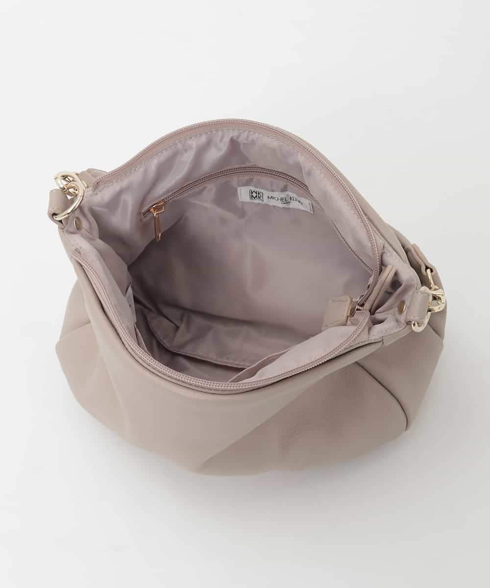 BPKAG01260 MK MICHEL KLEIN BAG(MK ミッシェルクラン バッグ) [2WAY]ラウンドタック牛革ワンハンドルバッグ ブラック