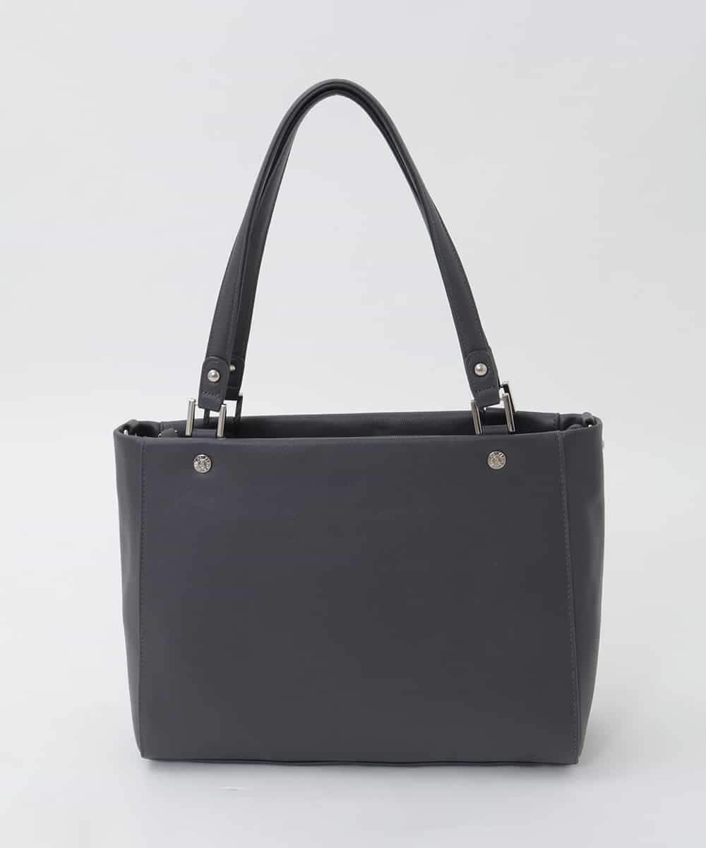 BPKAG04300 MK MICHEL KLEIN BAG(MK ミッシェルクラン バッグ) [2WAY/A4収納可]メタルポイント牛革トートバッグ ダークグレー