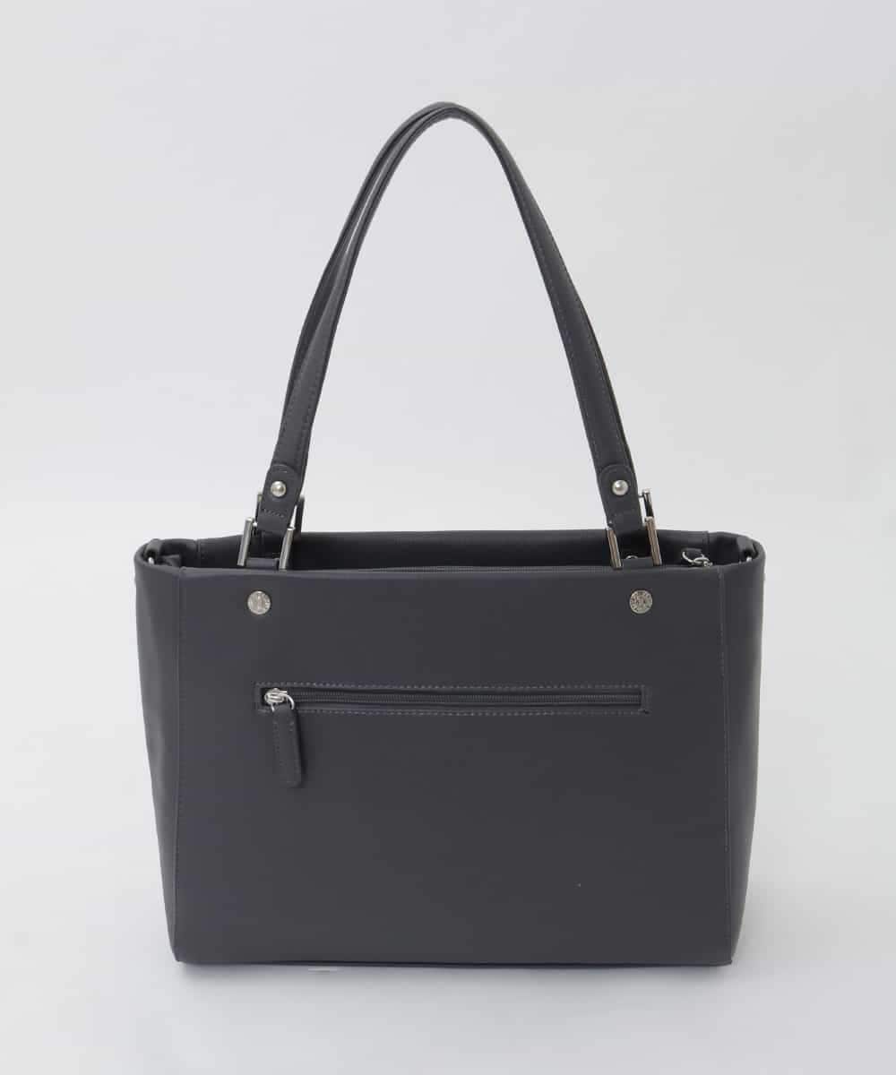 BPKAG04300 MK MICHEL KLEIN BAG(MK ミッシェルクラン バッグ) [2WAY/A4収納可]メタルポイント牛革トートバッグ ダークグレー