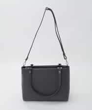 BPKAG04300 MK MICHEL KLEIN BAG(MK ミッシェルクラン バッグ) [2WAY/A4収納可]メタルポイント牛革トートバッグ ダークグレー