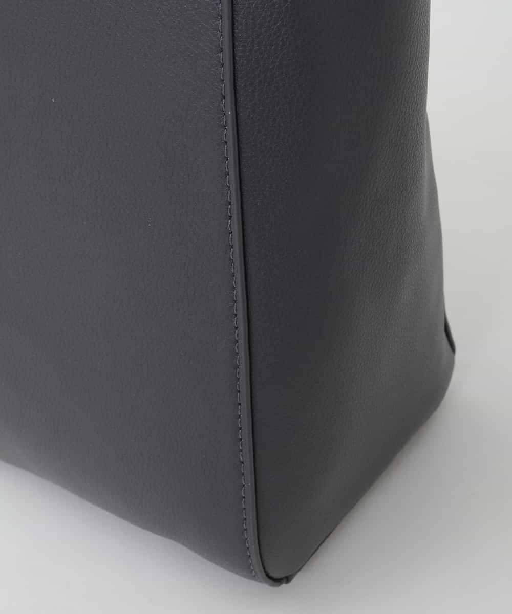 BPKAG04300 MK MICHEL KLEIN BAG(MK ミッシェルクラン バッグ) [2WAY/A4収納可]メタルポイント牛革トートバッグ ダークグレー
