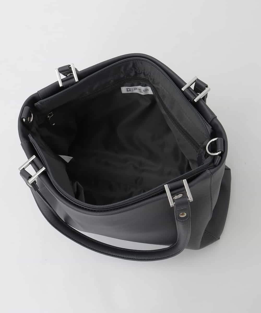 BPKAG04300 MK MICHEL KLEIN BAG(MK ミッシェルクラン バッグ) [2WAY/A4収納可]メタルポイント牛革トートバッグ ダークグレー
