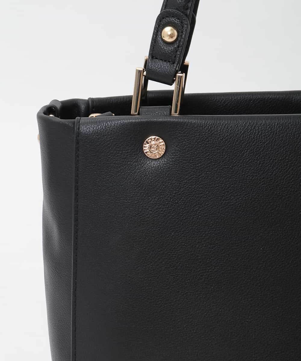 BPKAG04300 MK MICHEL KLEIN BAG(MK ミッシェルクラン バッグ) [2WAY/A4収納可]メタルポイント牛革トートバッグ ダークグレー