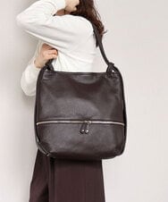 BPKAG05300 MK MICHEL KLEIN BAG(MK ミッシェルクラン バッグ) [2WAY]カウレザー変形デザインリュック ブラウン