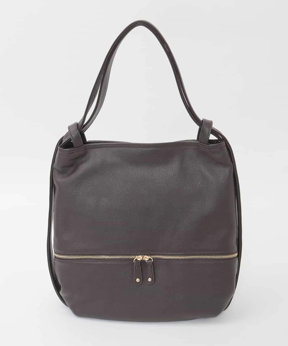 BPKAG05300 MK MICHEL KLEIN BAG(MK ミッシェルクラン バッグ) [2WAY]カウレザー変形デザインリュック ブラウン