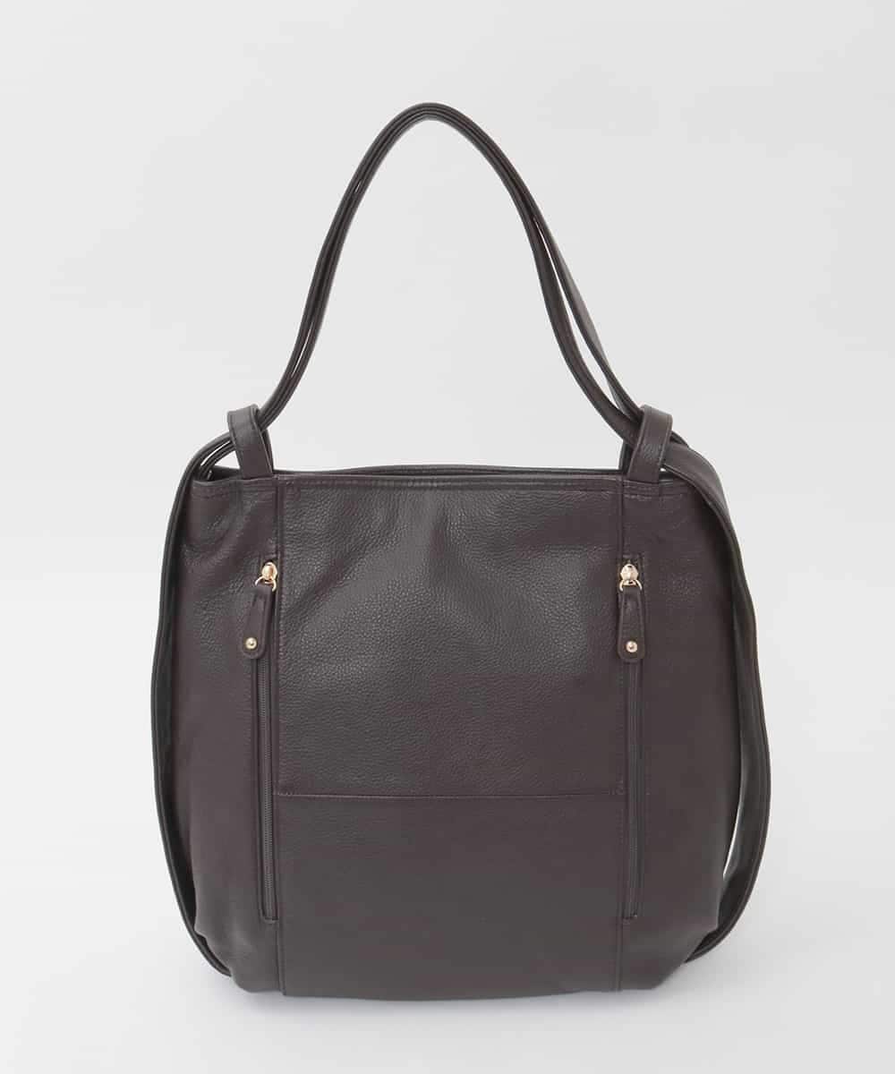 BPKAG05300 MK MICHEL KLEIN BAG(MK ミッシェルクラン バッグ) [2WAY]カウレザー変形デザインリュック ブラウン