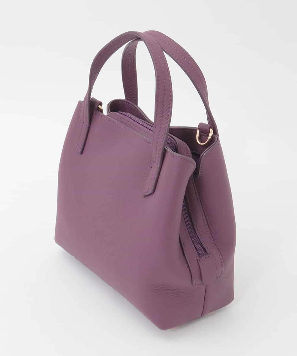 BPKAG06270 MK MICHEL KLEIN BAG(MK ミッシェルクラン バッグ) [2WAY]牛革コンパクトスクエアバッグ パープル