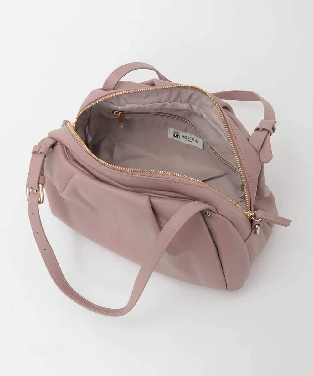 BPKAG09290 MK MICHEL KLEIN BAG(MK ミッシェルクラン バッグ) [2WAY]ベルトハンドルタックデザイントート ピンク