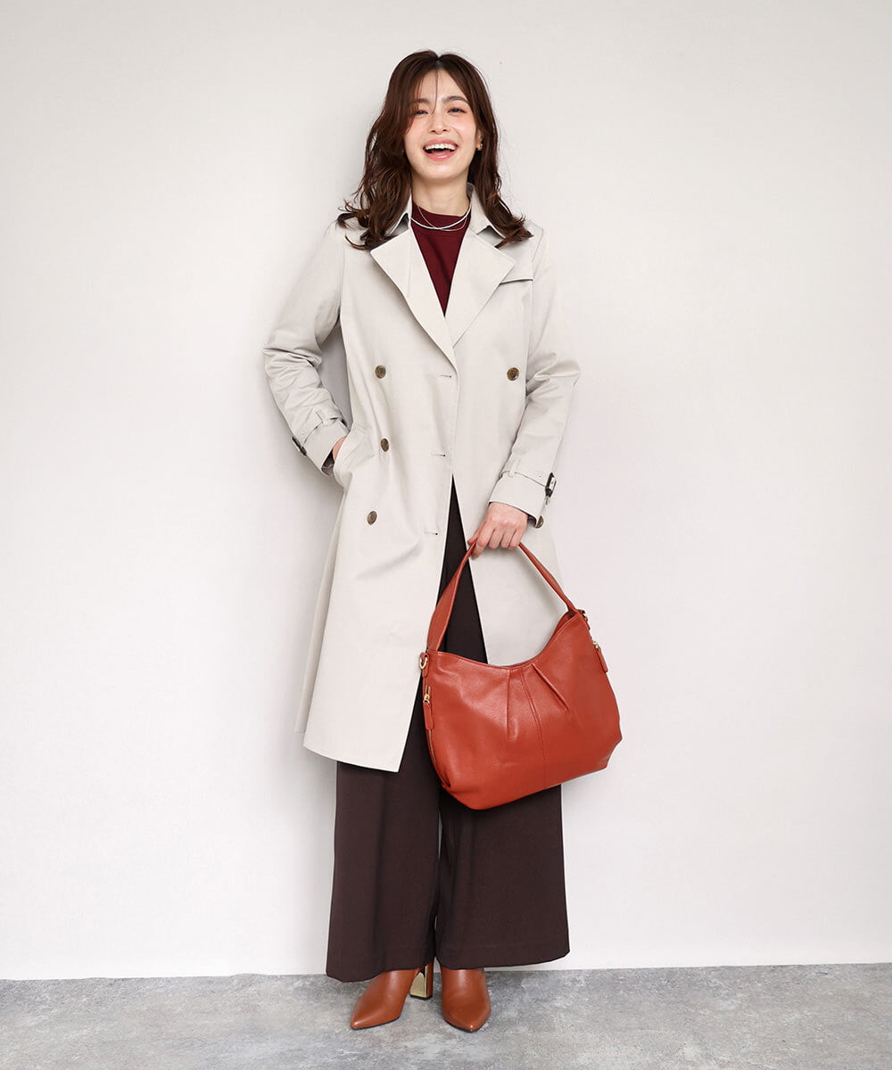 BPKAG28280 MK MICHEL KLEIN BAG(MK ミッシェルクラン バッグ) [2WAY]カウレザーワンハンドルタックバッグ カーキブラウン
