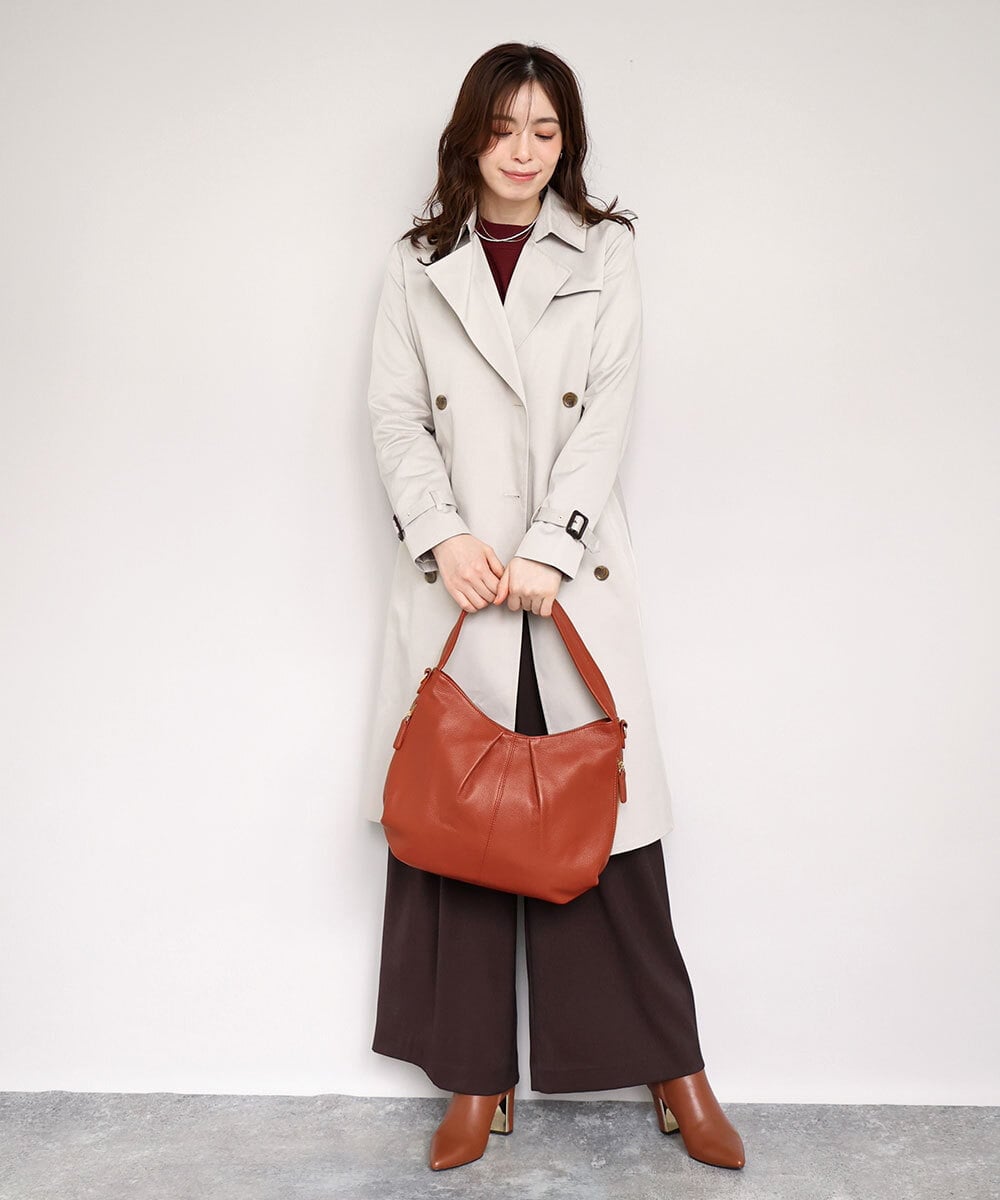 BPKAG28280 MK MICHEL KLEIN BAG(MK ミッシェルクラン バッグ) [2WAY]カウレザーワンハンドルタックバッグ カーキブラウン