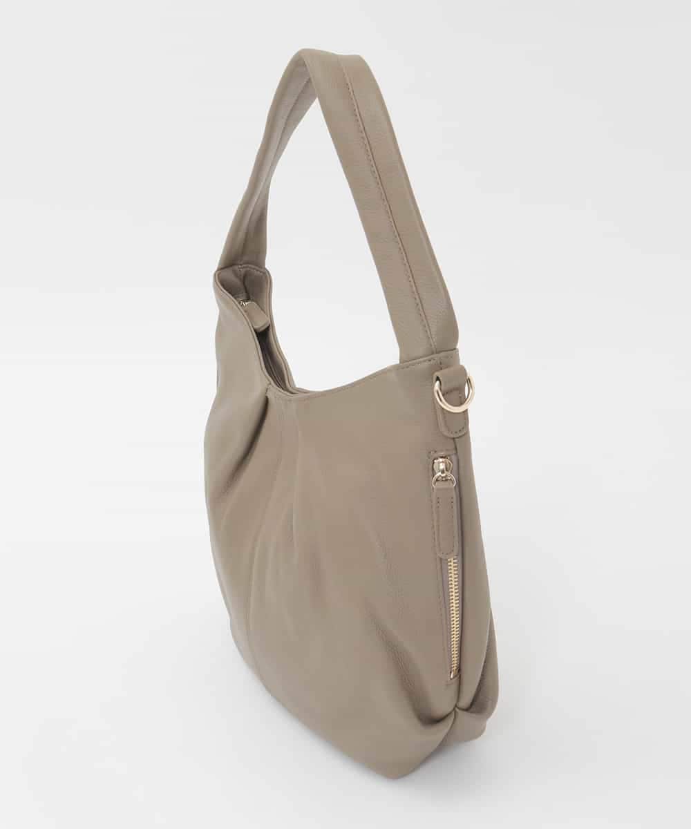 BPKAG28280 MK MICHEL KLEIN BAG(MK ミッシェルクラン バッグ) [2WAY]カウレザーワンハンドルタックバッグ カーキブラウン
