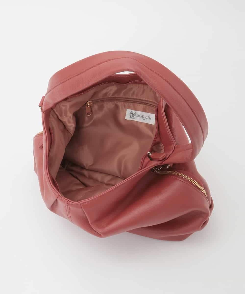 BPKAG28280 MK MICHEL KLEIN BAG(MK ミッシェルクラン バッグ) [2WAY]カウレザーワンハンドルタックバッグ カーキブラウン