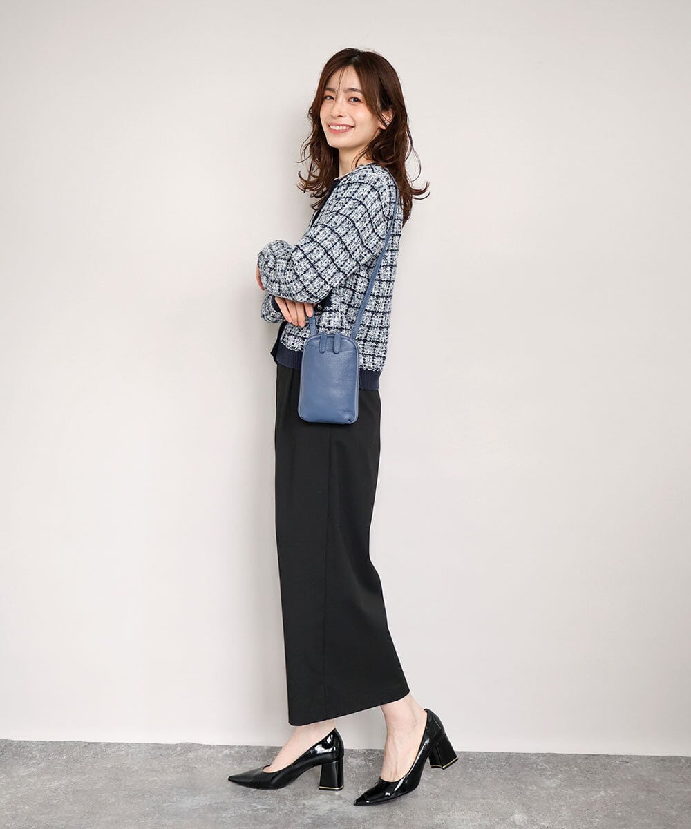 BPKAG30170 MK MICHEL KLEIN BAG(MK ミッシェルクラン バッグ) [軽量]ラウンドジップコンパクトショルダーバッグ シルバー