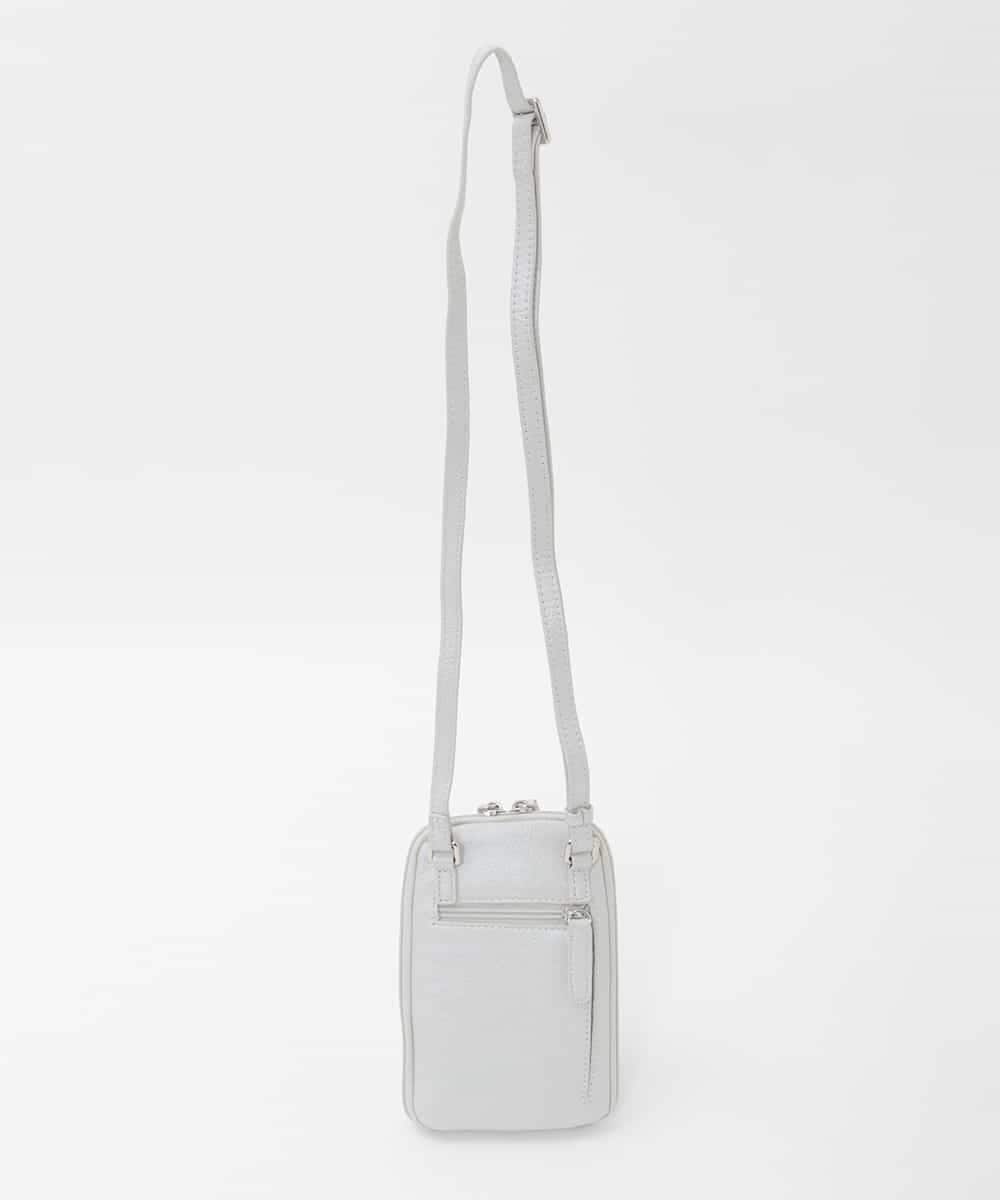 BPKAG30170 MK MICHEL KLEIN BAG(MK ミッシェルクラン バッグ) [軽量]ラウンドジップコンパクトショルダーバッグ シルバー