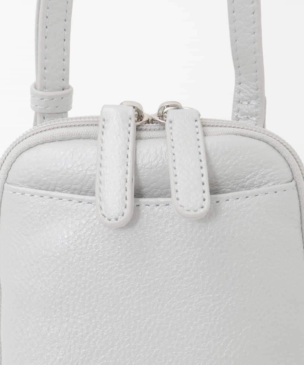 BPKAG30170 MK MICHEL KLEIN BAG(MK ミッシェルクラン バッグ) [軽量]ラウンドジップコンパクトショルダーバッグ シルバー
