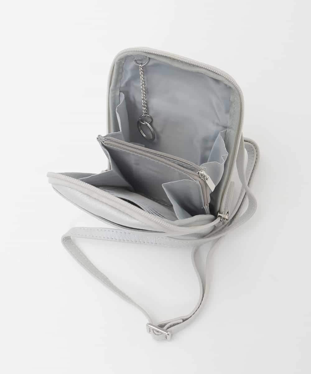 BPKAG30170 MK MICHEL KLEIN BAG(MK ミッシェルクラン バッグ) [軽量]ラウンドジップコンパクトショルダーバッグ シルバー