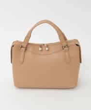 BPKAG31270 MK MICHEL KLEIN BAG(MK ミッシェルクラン バッグ) [2WAY/軽量]ダブルジップレザーコンパクトバッグ ベージュ