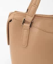 BPKAG31270 MK MICHEL KLEIN BAG(MK ミッシェルクラン バッグ) [2WAY/軽量]ダブルジップレザーコンパクトバッグ ベージュ