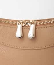 BPKAG31270 MK MICHEL KLEIN BAG(MK ミッシェルクラン バッグ) [2WAY/軽量]ダブルジップレザーコンパクトバッグ ベージュ