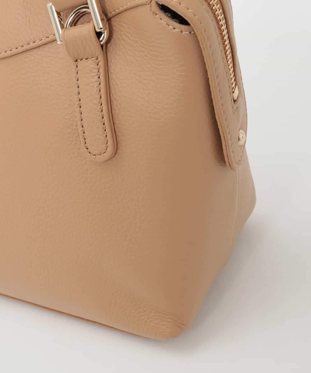 BPKAG31270 MK MICHEL KLEIN BAG(MK ミッシェルクラン バッグ) [2WAY/軽量]ダブルジップレザーコンパクトバッグ ベージュ