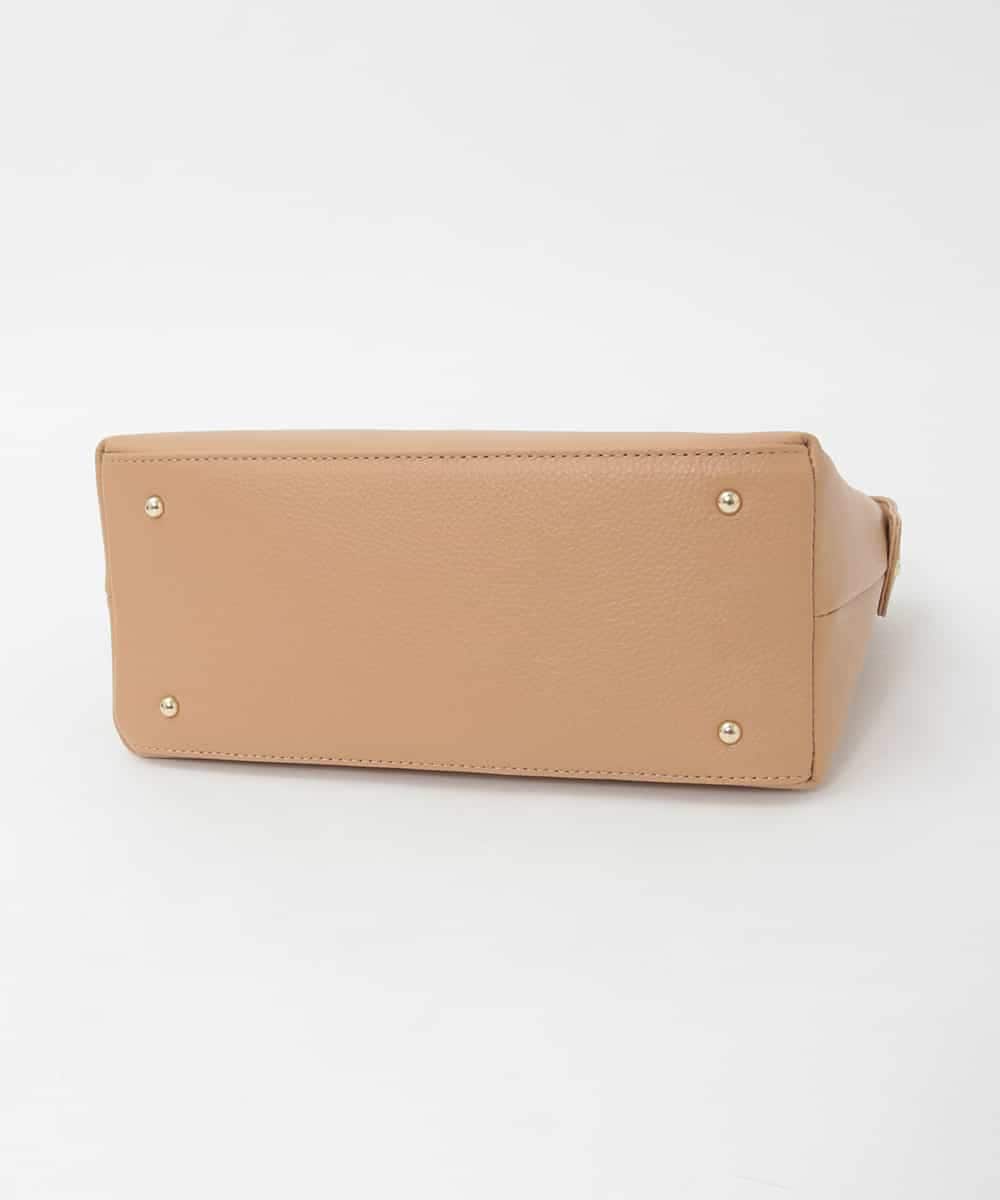 BPKAG31270 MK MICHEL KLEIN BAG(MK ミッシェルクラン バッグ) [2WAY/軽量]ダブルジップレザーコンパクトバッグ ベージュ