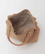 BPKAG31270 MK MICHEL KLEIN BAG(MK ミッシェルクラン バッグ) [2WAY/軽量]ダブルジップレザーコンパクトバッグ ベージュ