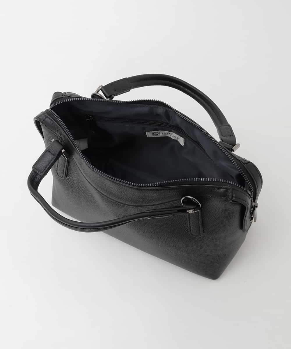 BPKAG31270 MK MICHEL KLEIN BAG(MK ミッシェルクラン バッグ) [2WAY/軽量]ダブルジップレザーコンパクトバッグ ベージュ
