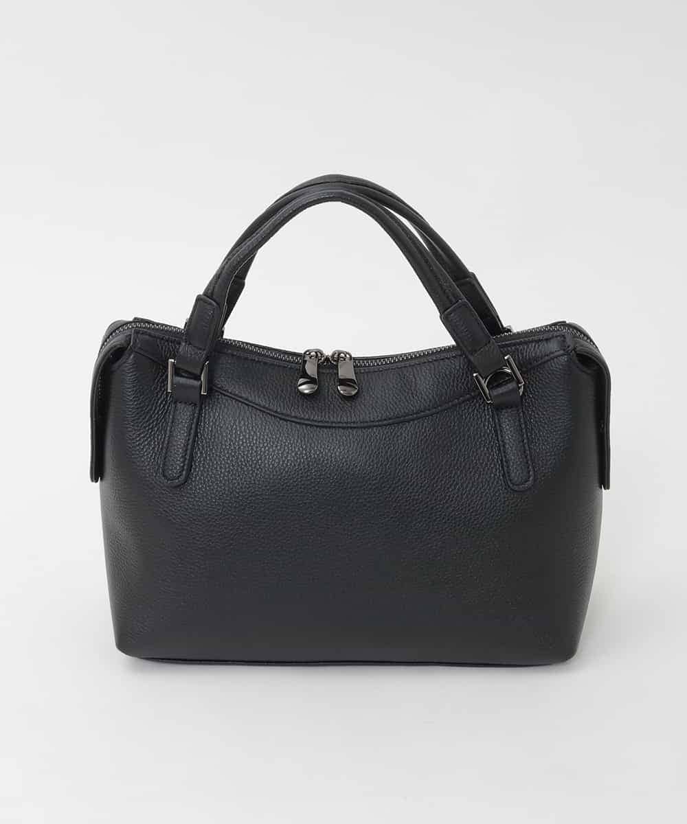 BPKAG31270 MK MICHEL KLEIN BAG(MK ミッシェルクラン バッグ) [2WAY/軽量]ダブルジップレザーコンパクトバッグ ブラック