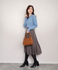 BPKAG33280 MK MICHEL KLEIN BAG(MK ミッシェルクラン バッグ) [2WAY]リングデザイン牛革コンパクトトート キャメル