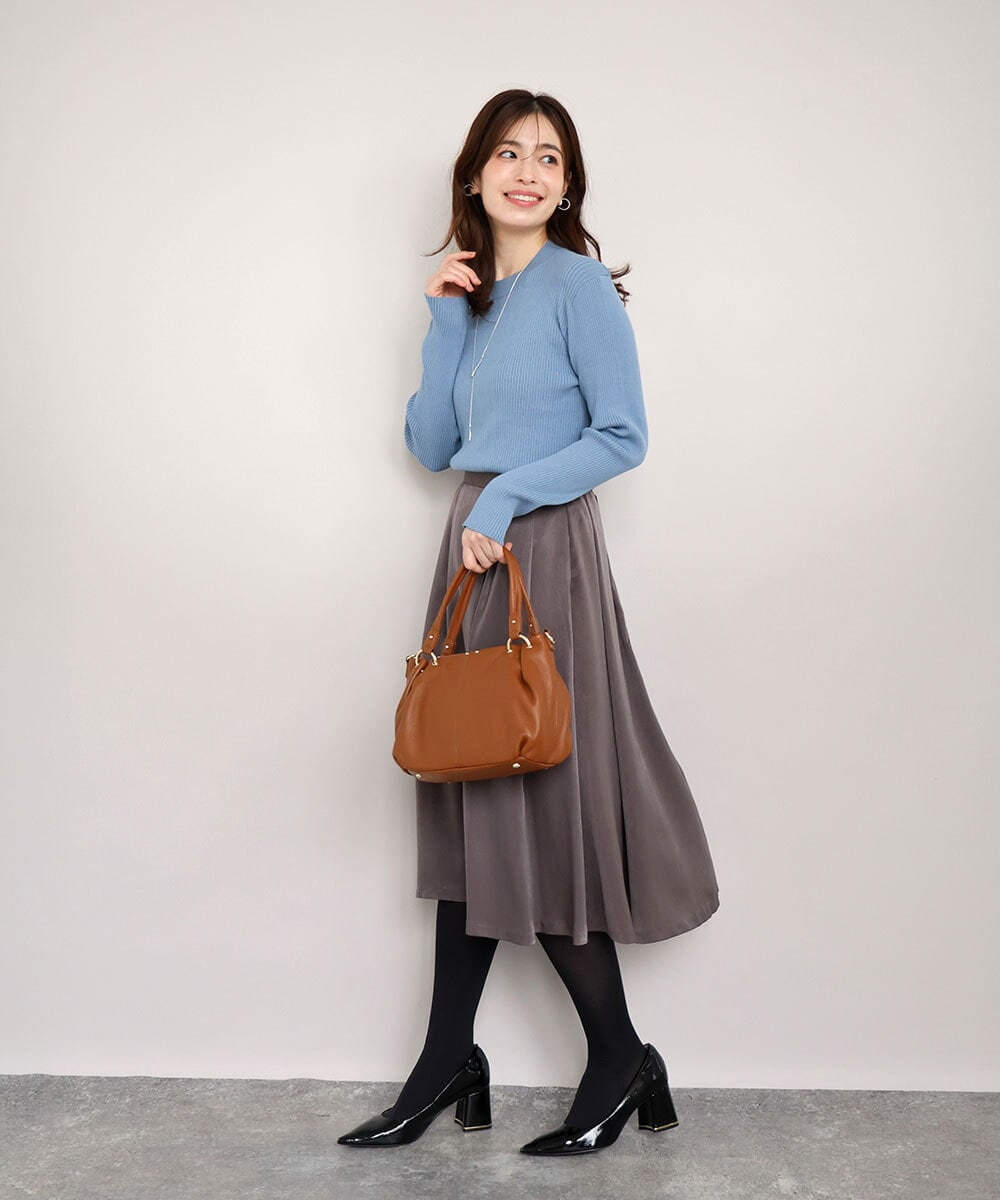 BPKAG33280 MK MICHEL KLEIN BAG(MK ミッシェルクラン バッグ) [2WAY]リングデザイン牛革コンパクトトート キャメル
