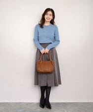 BPKAG33280 MK MICHEL KLEIN BAG(MK ミッシェルクラン バッグ) [2WAY]リングデザイン牛革コンパクトトート キャメル